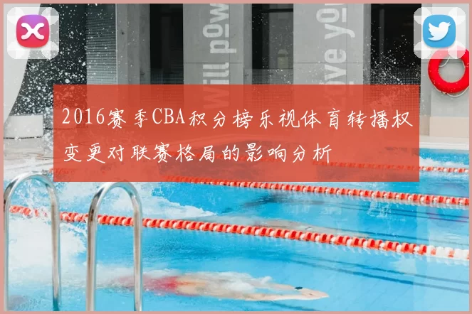 2016赛季CBA积分榜乐视体育转播权变更对联赛格局的影响分析