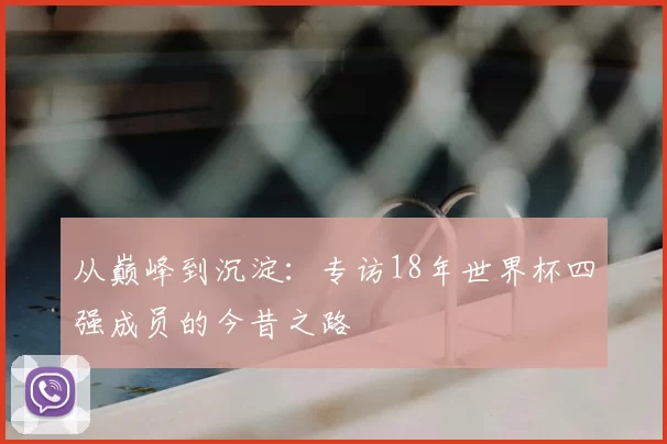 从巅峰到沉淀:专访18年世界杯四强成员的今昔之路